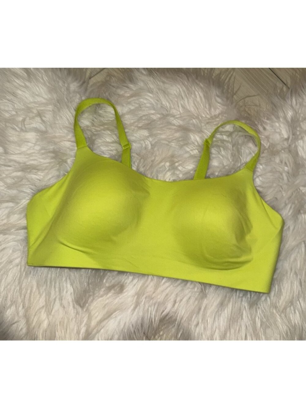 Aerie Smoothez Molded Cup Bra Wire Free Womens L Large Lime Green